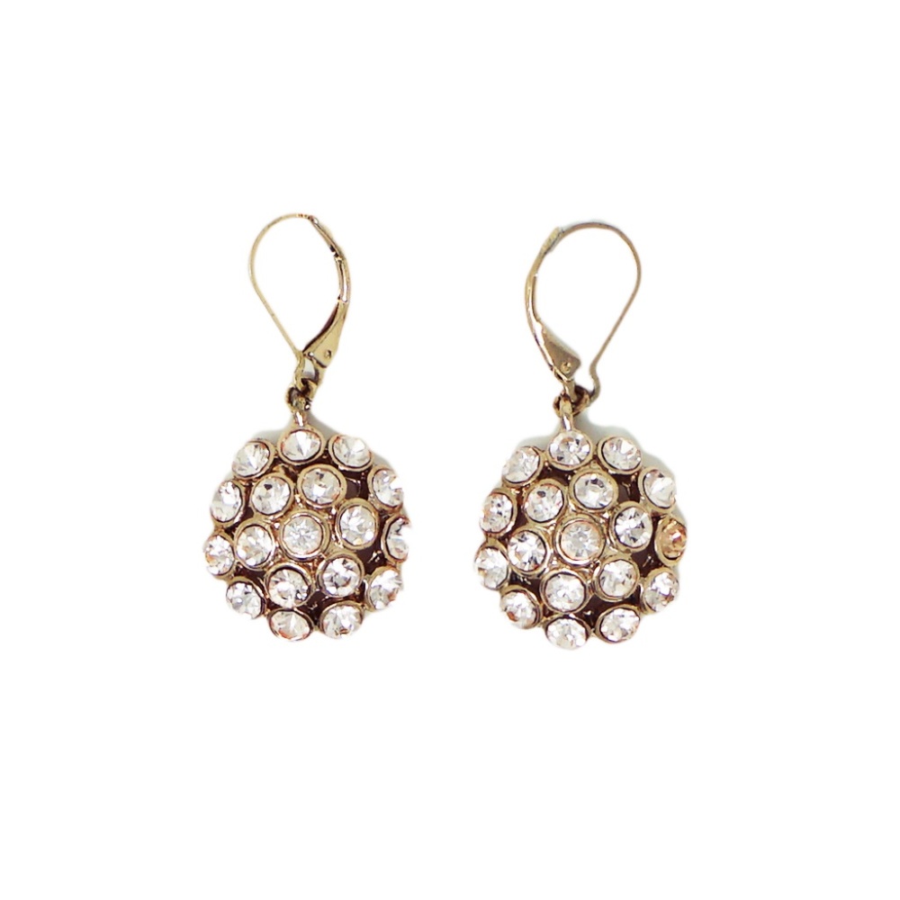 Rose Gold and Crystal Earrings